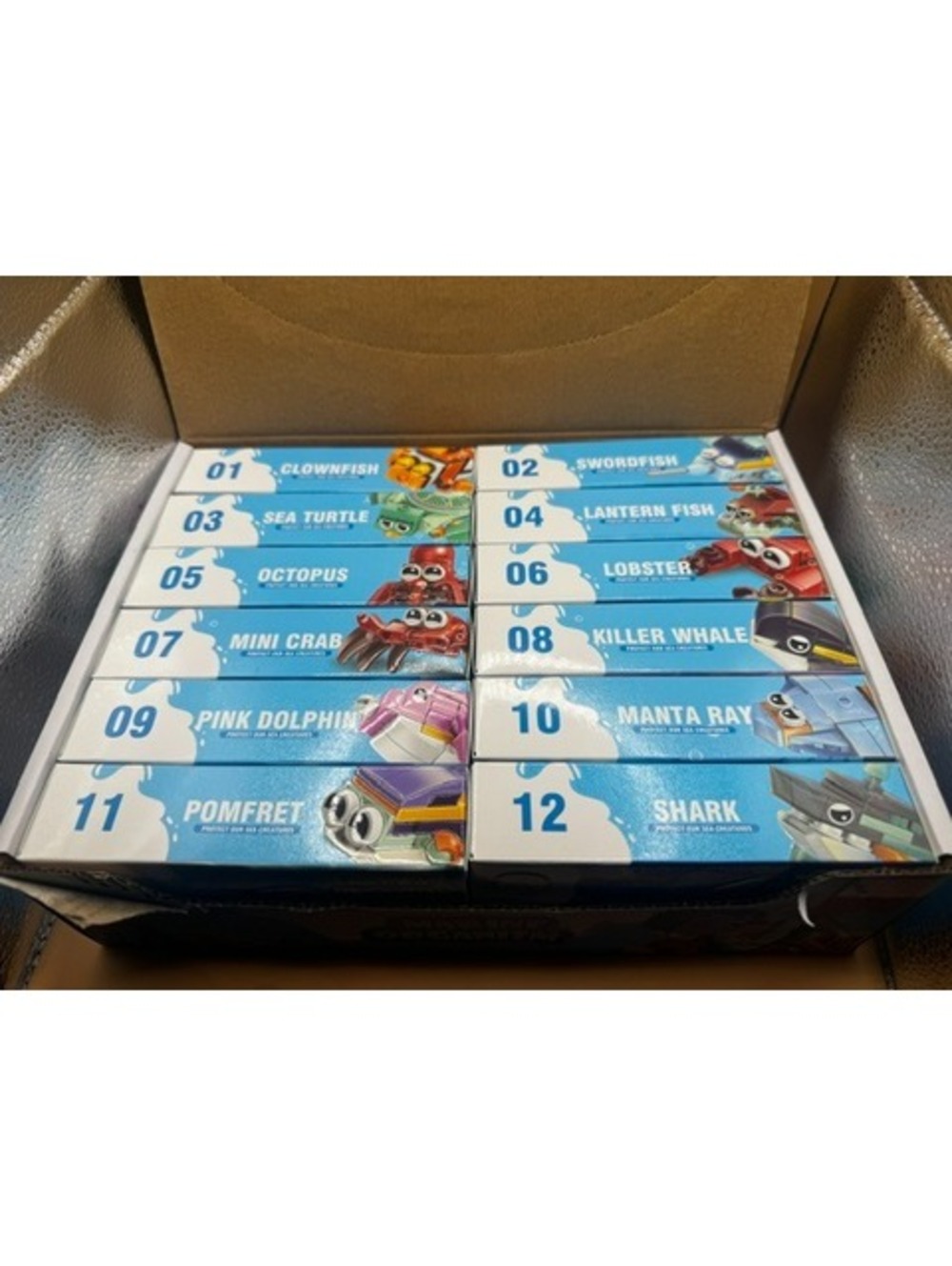 Marine Organism Building Blocks Wholesale Set 12pcs New